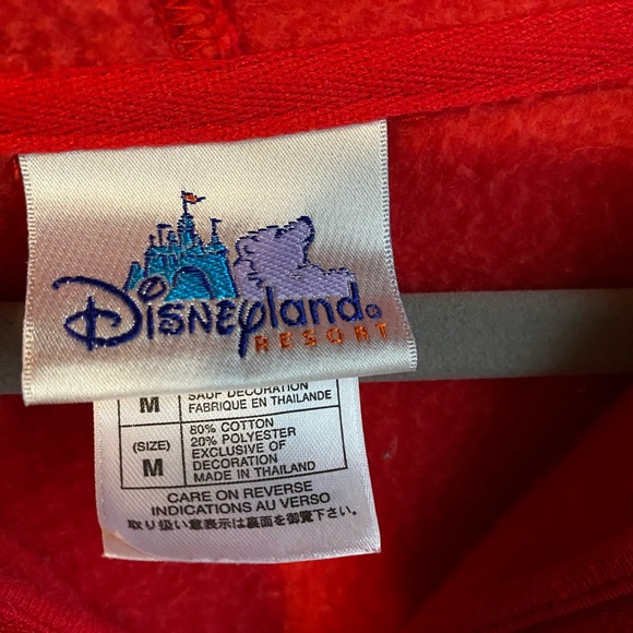 Disney Parks Minnie Embroidered Zip Up Hoodie, Color Red, Size Medium. - Picture 6 of 12